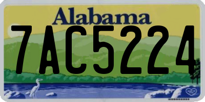 AL license plate 7AC5224