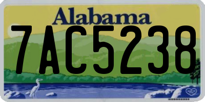 AL license plate 7AC5238