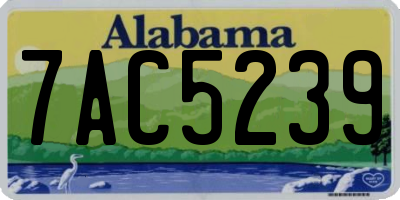 AL license plate 7AC5239