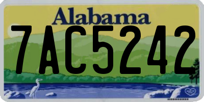 AL license plate 7AC5242