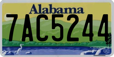 AL license plate 7AC5244