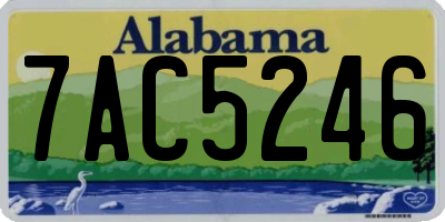 AL license plate 7AC5246