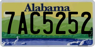 AL license plate 7AC5252