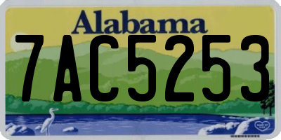 AL license plate 7AC5253