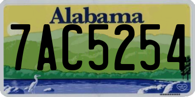 AL license plate 7AC5254
