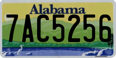 AL license plate 7AC5256