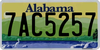AL license plate 7AC5257