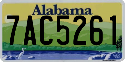AL license plate 7AC5261