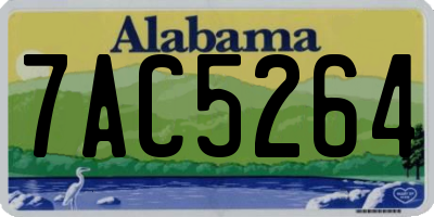 AL license plate 7AC5264