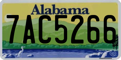 AL license plate 7AC5266