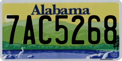 AL license plate 7AC5268