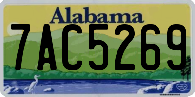 AL license plate 7AC5269