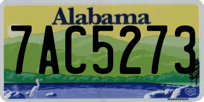 AL license plate 7AC5273