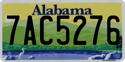 AL license plate 7AC5276