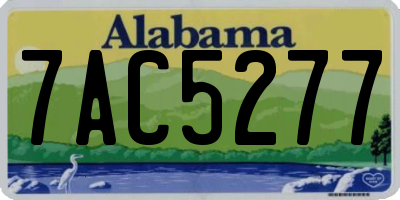 AL license plate 7AC5277