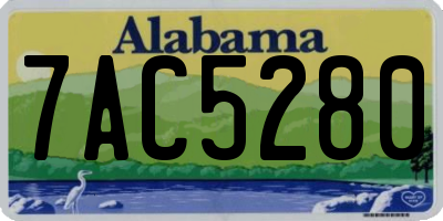 AL license plate 7AC5280