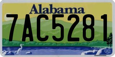 AL license plate 7AC5281