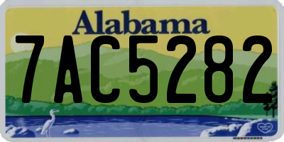 AL license plate 7AC5282
