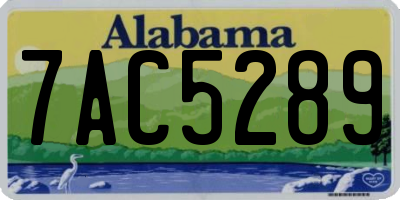 AL license plate 7AC5289