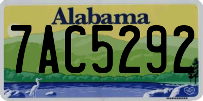 AL license plate 7AC5292