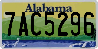 AL license plate 7AC5296