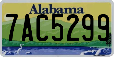 AL license plate 7AC5299