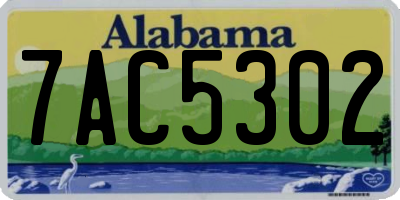 AL license plate 7AC5302