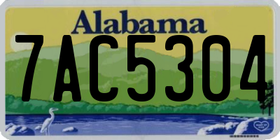 AL license plate 7AC5304