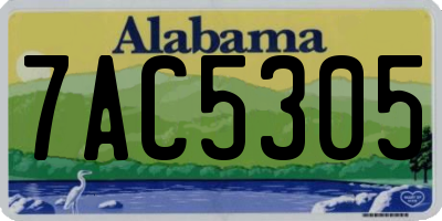 AL license plate 7AC5305