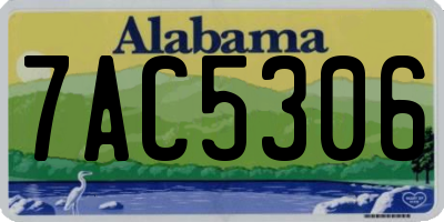 AL license plate 7AC5306
