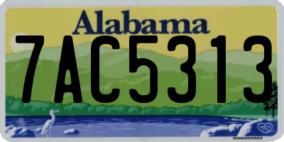 AL license plate 7AC5313