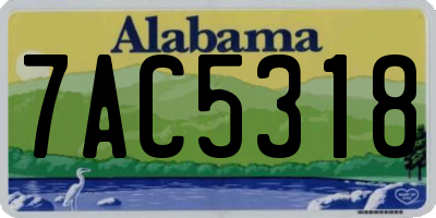 AL license plate 7AC5318