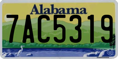 AL license plate 7AC5319