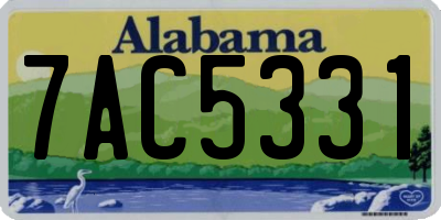 AL license plate 7AC5331