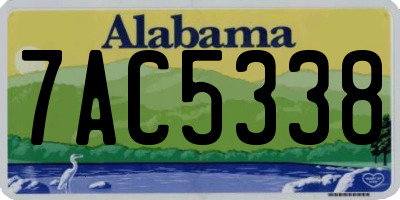 AL license plate 7AC5338
