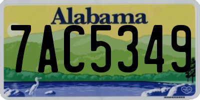 AL license plate 7AC5349