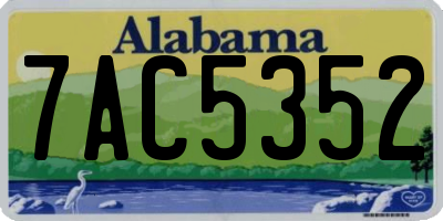 AL license plate 7AC5352