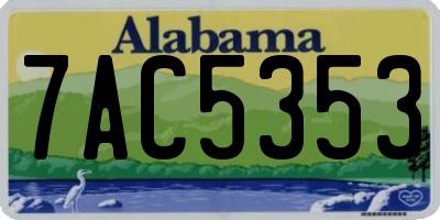 AL license plate 7AC5353