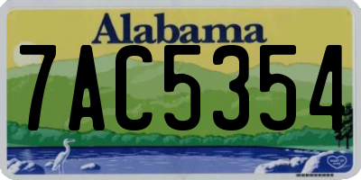 AL license plate 7AC5354