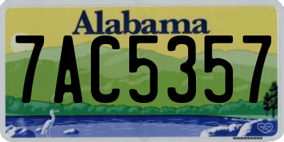 AL license plate 7AC5357