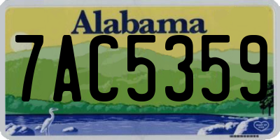 AL license plate 7AC5359