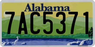 AL license plate 7AC5371