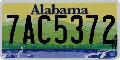 AL license plate 7AC5372