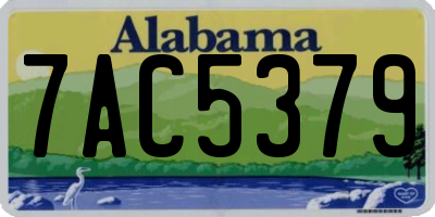 AL license plate 7AC5379