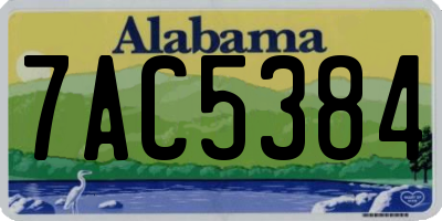 AL license plate 7AC5384