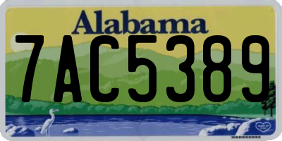 AL license plate 7AC5389