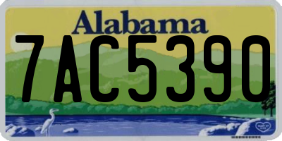 AL license plate 7AC5390