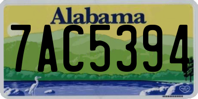 AL license plate 7AC5394