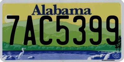 AL license plate 7AC5399