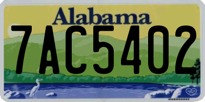 AL license plate 7AC5402